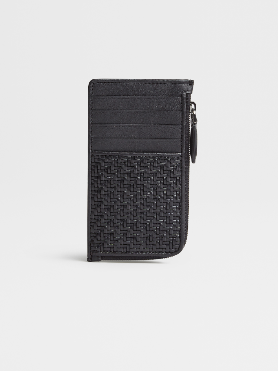 Black PELLETESSUTA™ Zipper Card Case 10 cc